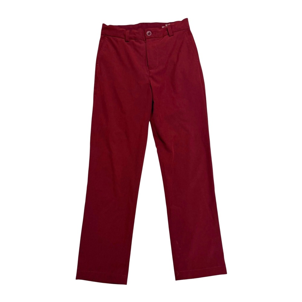 Vineyard Vines Performance Boys Pants 10 Burgundy Red Adjustable Waist Chino